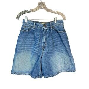 Weekend Max Mara Ecuba Cotton & Linen Bermuda Shorts Pleated Front Coastal 4